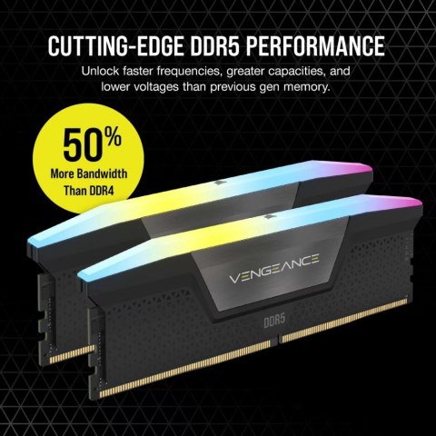Pamięć DDR5 Vengeance RGB 48GB/6400 (2x48GB) CL36 Pamięć DDR5 Vengeance RGB 48GB/6400 (2x48GB) CL36