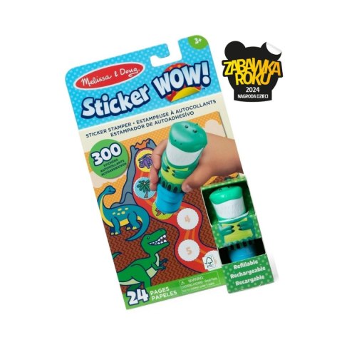 Sticker Wow - Książeczka i stempelek z naklejkami - Dinozaur Nefere