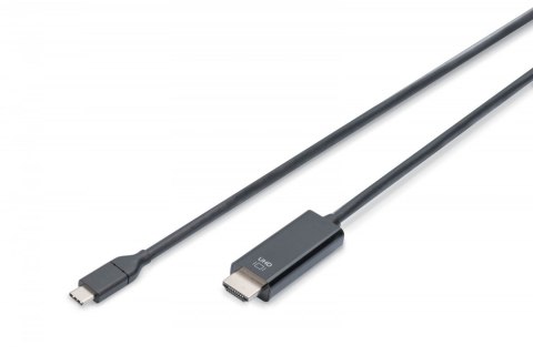 Kabel USB Type-C/HDMI M/M USB 3.1 Gen.2 SuperSpeed+ 4K/60Hz 18Gbps 2m czarny Kabel USB Type-C/HDMI M/M USB 3.1 Gen.2 SuperSpeed+ 4K/60Hz 18Gbps 2m czarny