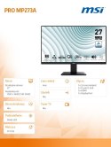 Monitor 27 cali PRO MP273A LED/FHD/Flat/100Hz/czarny