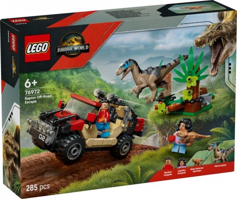Klocki Jurassic World 76972 Ucieczka terenówką przed raptorem Klocki Jurassic World 76972 Ucieczka terenówką przed raptorem