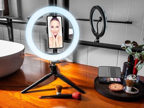 Lampa pierścieniowa Ring 26 cm z mini statywem Lampa pierścieniowa Ring 26 cm z mini statywem