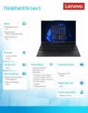 Laptop ThinkPad E16 G3 21SR0070PB W11Pro Ultra 5 225U/16GB/512GB/INT/16.0 WUXGA/Black/1YR Premier Support + CO2 Offset