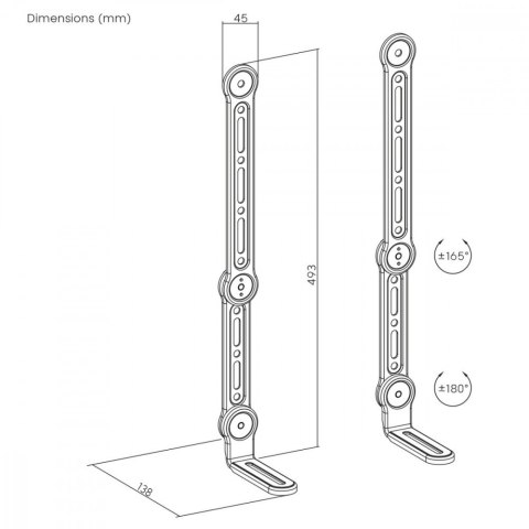 Uchwyt VESA na soundbar uniwersalny MC-334 15KG MAX Uchwyt VESA na soundbar uniwersalny MC-334 15KG MAX