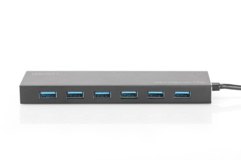 HUB/Koncentrator 7-portowy USB 3.0 SuperSpeed, aktywny, aluminium HUB/Koncentrator 7-portowy USB 3.0 SuperSpeed, aktywny, aluminium