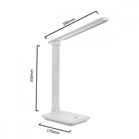 Lampka biurkowa LED 9W MCE614W Biała Lampka biurkowa LED 9W MCE614W Biała