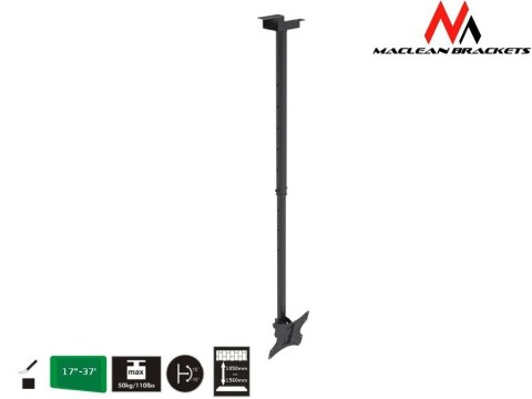 Uchwyt sufitowy do telewizora lub monitora MC-580B 17-37 vesa 200x200 do 50 kg Uchwyt sufitowy do telewizora lub monitora MC-580B 17-37 vesa 200x200 do 50 kg