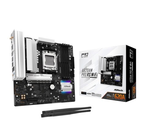 Płyta główna A620AM PRO RS WIFI AM5 4DDR5 HDMI/DP M.2 mATX