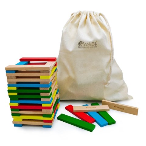 Klocki drewniane deseczki WABI Planks 12 cm - 100 szt. Wabi