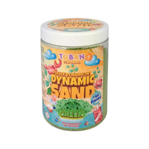 Piasek dynamiczny - zielony - 1kg Tuban