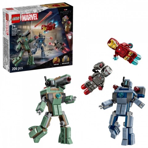 Klocki Super Heroes 76320 Iron Man i War Machine kontra drony Hammera Klocki Super Heroes 76320 Iron Man i War Machine kontra drony Hammera