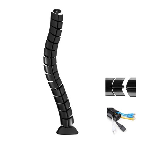Organizator maskownica kabli do biurka MC-768 B czarna Organizator maskownica kabli do biurka MC-768 B czarna