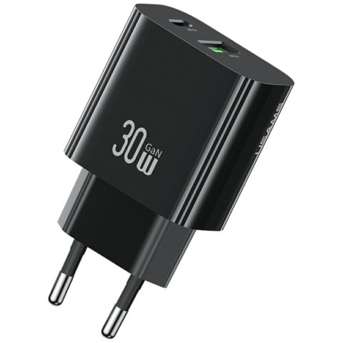 Ładowarka sieciowa 30W 1xUSB-C 1xUSB-A Fast czarging Czarna Ładowarka sieciowa 30W 1xUSB-C 1xUSB-A Fast czarging Czarna