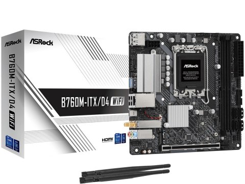 Płyta główna B760M-ITX D4 WIFI s1700 2DDR4 mITX M.2 USB-C Płyta główna B760M-ITX D4 WIFI s1700 2DDR4 mITX M.2 USB-C