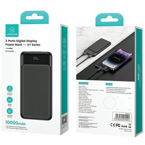 Powerbank 10000mAh 10W 1xUSB-C 2xUSB-A XY Series Powerbank 10000mAh 10W 1xUSB-C 2xUSB-A XY Series