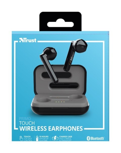Słuchawki bezprzewodowe Primo Touch Bluetooth czarne Słuchawki bezprzewodowe Primo Touch Bluetooth czarne