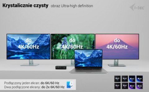 Stacja dokującaThunderbolt5 Quattro Display Docking Station 5x USB 2.5 GLan Power Delivery 140W