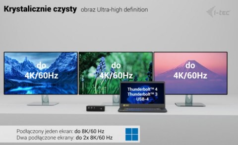 Stacja dokującaThunderbolt5 Quattro Display Docking Station 5x USB 2.5 GLan Power Delivery 140W