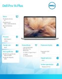 Laptop Dell Pro 14 Plus PB14255 W11P AMD Ryzen 5 220/16GB/512GB/14.0'FHD+/AMD Radeon 740M/FgrPr&SmtCd/FHD/IRCam/Mic/WLAN+BT/Bckl