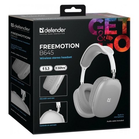 Słuchawki bezprzewodowe nauszne FREEMOTION B645 szare Słuchawki bezprzewodowe nauszne FREEMOTION B645 szare