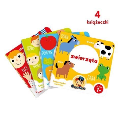 Biblioteczka malucha 1+ - 4 rozkładane książeczki CzuCzu Biblioteczka malucha 1+ - 4 rozkładane książeczki CzuCzu