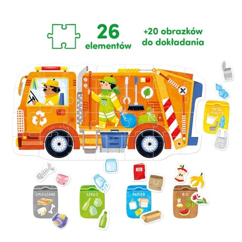 CzuCzu Moto puzzle Śmieciarka 2+,3+ CzuCzu CzuCzu Moto puzzle Śmieciarka 2+,3+ CzuCzu