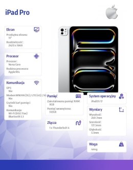 IPad Pro 11 cali Wi-Fi 512GB - Srebrny