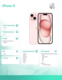 IPhone 15 128GB - Różowy