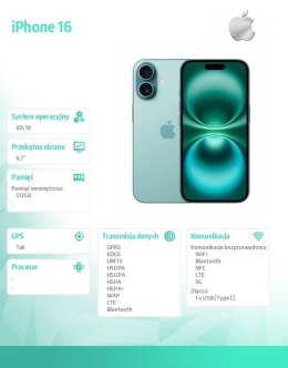 IPhone 16 512GB - Berylowa zieleń