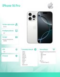 IPhone 16 Pro 256GB - Tytan biały