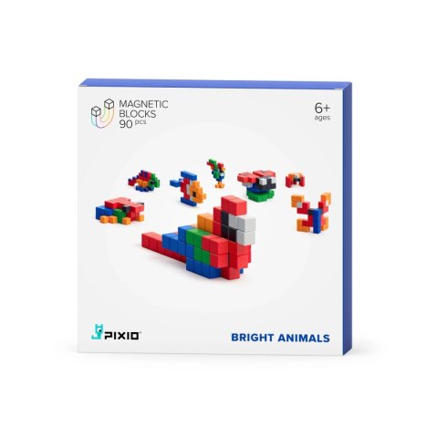 Klocki Magnetyczne Pixio Bright Animals 90 | Story Series Toyki
