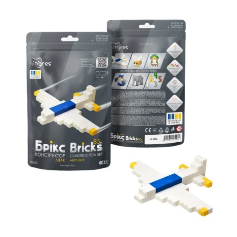 Klocki konstrukcyjne Bricks - Samolot - 85 el. Tigres
