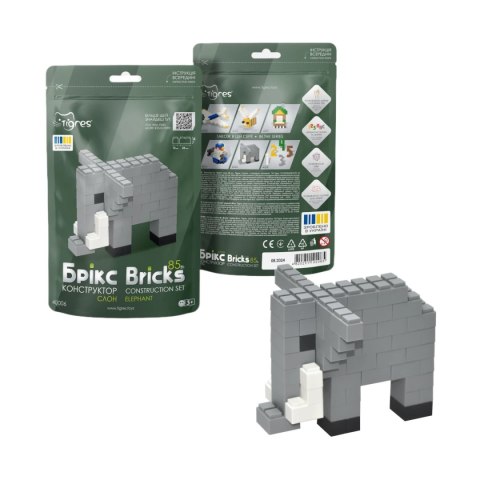 Klocki konstrukcyjne Bricks - Słoń - 85 el. Tigres
