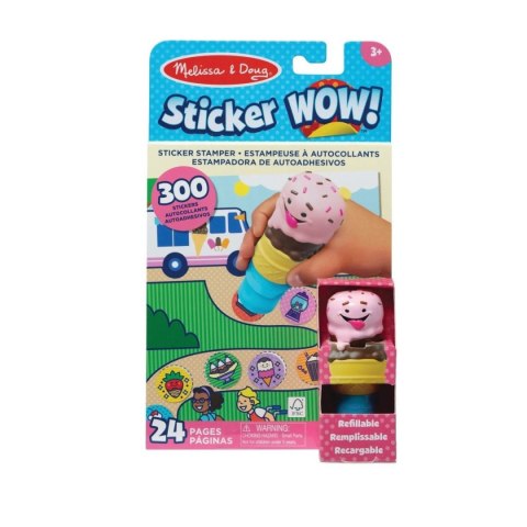 Sticker Wow - Książeczka i stempelek z naklejkami - Lody Nefere