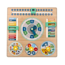 Drewniany kalendarz edukacyjny - tablica dla dzieci Nefere