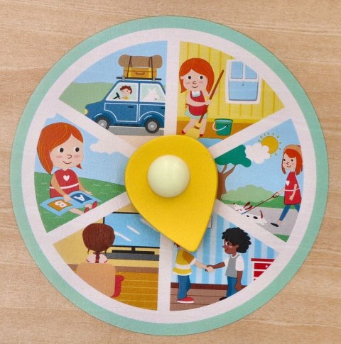 Drewniany kalendarz edukacyjny - tablica dla dzieci Nefere