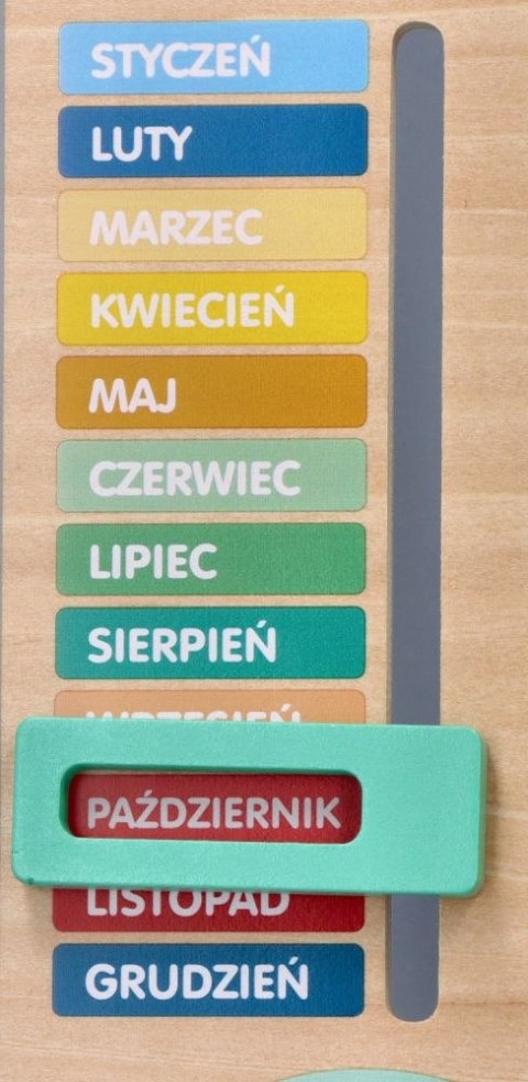 Drewniany kalendarz edukacyjny - tablica dla dzieci Nefere