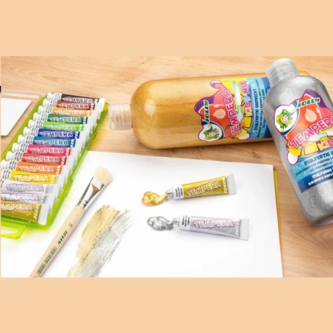 Farby Jolly tempera - 12szt + metaliczne Jolly