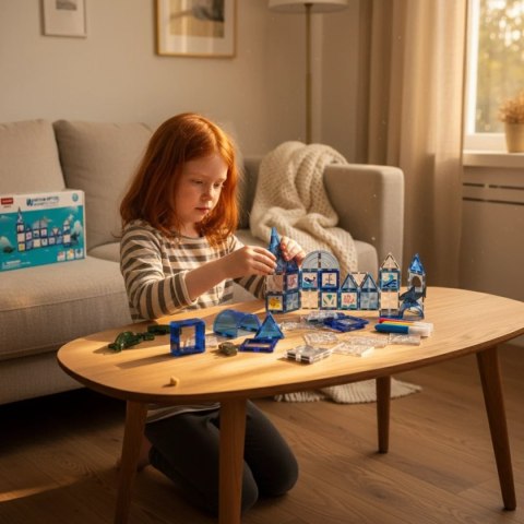 Klocki magnetyczne Ocean przezroczyste 40 el. - X-Bida 3+ X-Bida