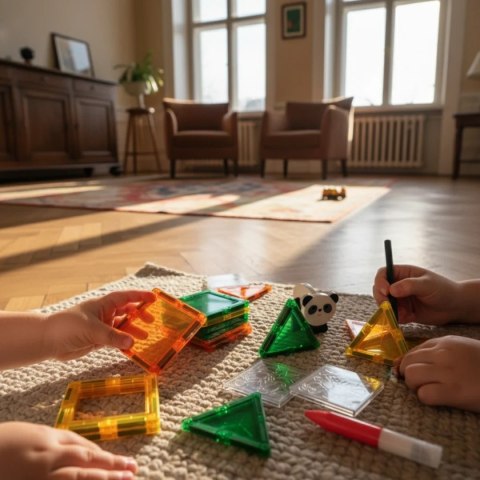 Klocki magnetyczne dla dzieci Window Art Dżungla 47 el. - X-Bida 3+ X-Bida