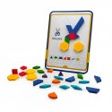 Magnetyczna mozaika Tangram z tablicą - 252 el. + karty pracy X-Bida