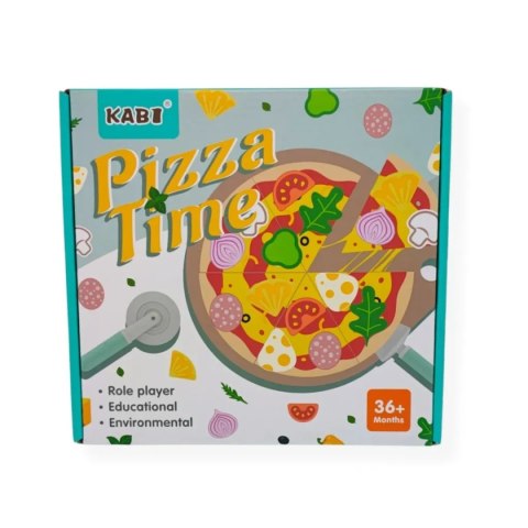 Drewniana pizza zabawka z akcesoriami - Kabi 3+ Kabi