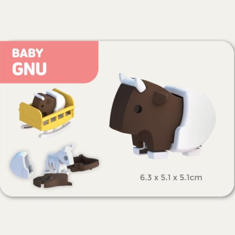 Figurki magnetyczne 3D Half Toys - Rodzina safari Impala i Gnu Half Toys