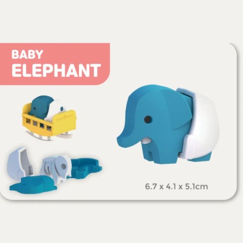 Figurki magnetyczne 3D safari Lew i Słoń - Half Toys 3+ Half Toys