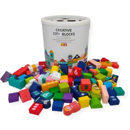 Klocki drewniane miasto sorter 100 elementów - Kabi 3+ Kabi