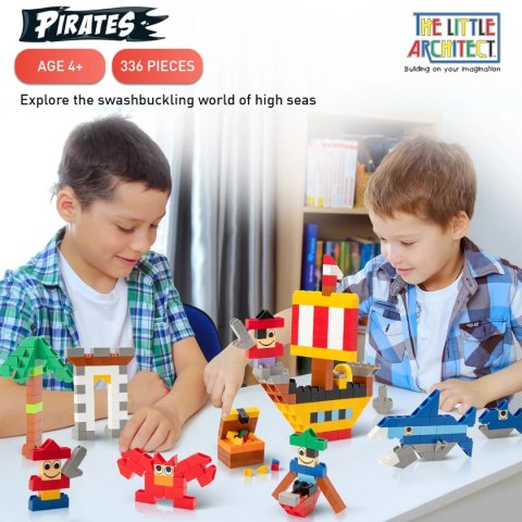 Klocki konstrukcyjne Pirates 335 el. - Little Architect 4+ Little Architect