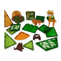 Klocki magnetyczne Dżungla 30 el. ze zwierzętami - X-Bida 3+ X-Bida