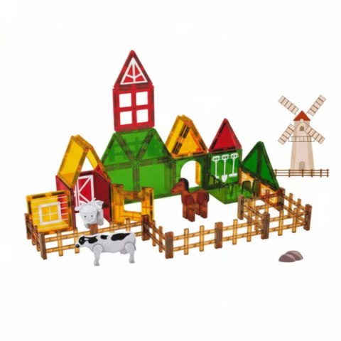 Klocki magnetyczne Magnetic Tiles Farma 46 el. - 3+ X-Bida