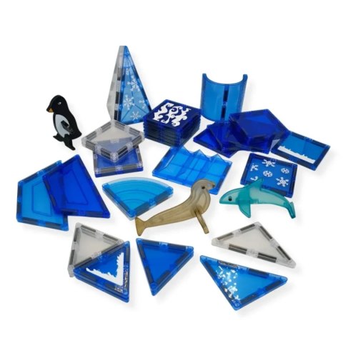 Klocki magnetyczne Ocean 36 el. z figurkami - Magnetic Tiles 3+ X-Bida