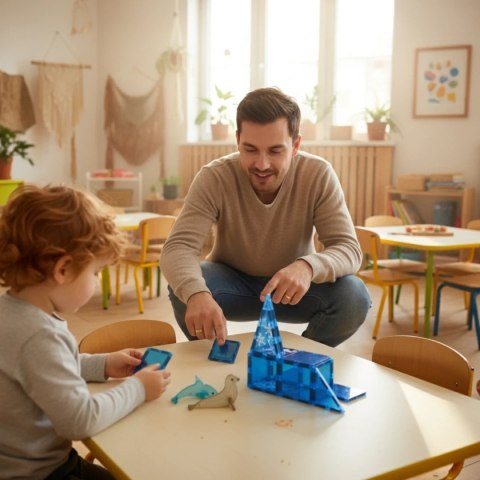 Klocki magnetyczne Ocean 36 el. z figurkami - Magnetic Tiles 3+ X-Bida